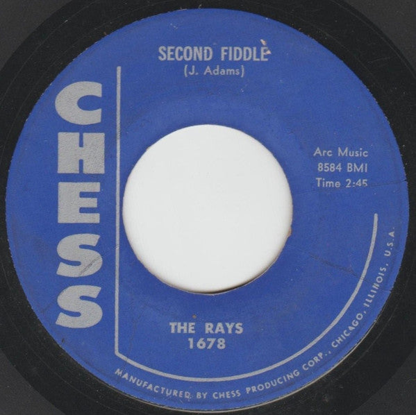 The Rays (2) : Second Fiddle / How Long Must I Wait (For You) (7", Styrene)