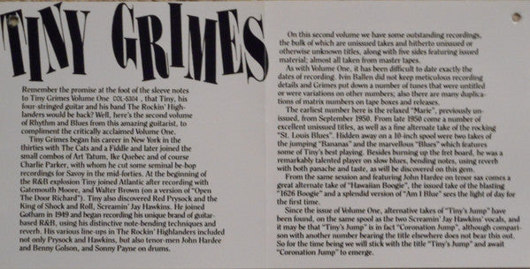 Tiny Grimes And His Rocking Highlanders : Volume Two (CD, Album, Comp)