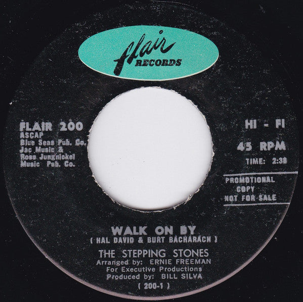 The Stepping Stones (2) : Walk On By / My World Is Empty (Without You) (7", Single, Promo)