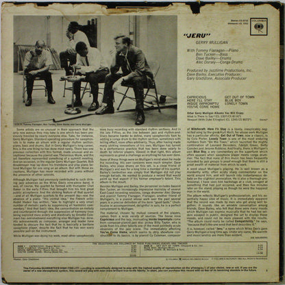 Gerry Mulligan : Jeru (LP, Album, Mono, Promo)