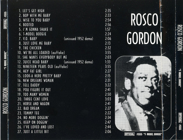 Rosco Gordon : T-Model Boogie (CD, Comp)