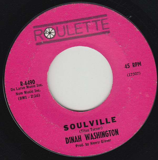 Dinah Washington : Soulville / Let Me Be The First To Know (7", Single, Styrene)