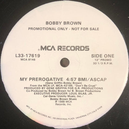 Bobby Brown : My Prerogative (12", Single, Promo)