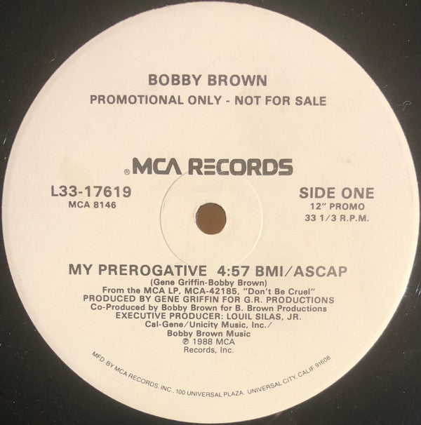 Bobby Brown : My Prerogative (12", Single, Promo)