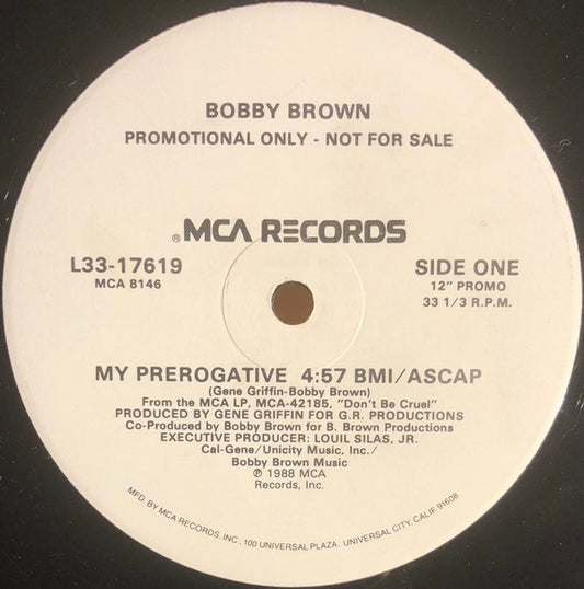 Bobby Brown : My Prerogative (12", Single, Promo)