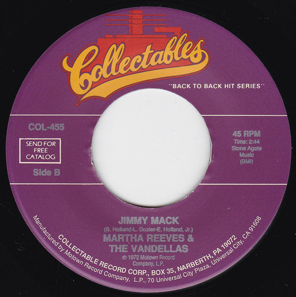 Martha Reeves & The Vandellas : I'm Ready For Love / Jimmy Mack (7", Single, Mono)