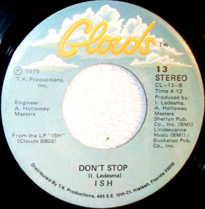Ish Ledesma : Faster Than A Speeding Bullet / Don't Stop (7")