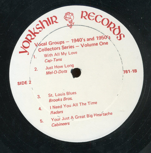 Various : Vocal Groups 1940's And 1950's Collectors Series Volume One (LP, Comp, Mono)
