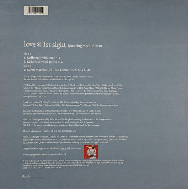 Mary J. Blige : Love @ 1st Sight (12")