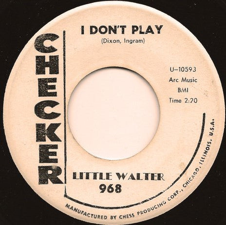 Little Walter : I Don't Play / As Long As I Have You (7", Promo)