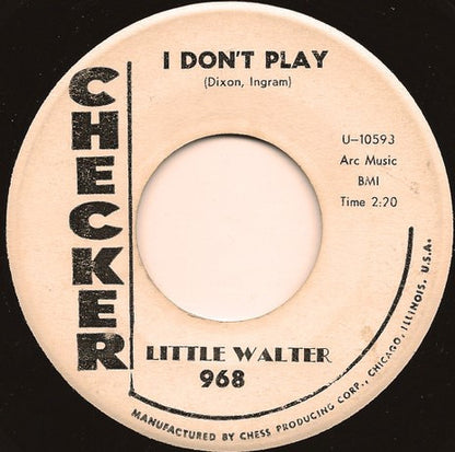 Little Walter : I Don't Play / As Long As I Have You (7", Promo)