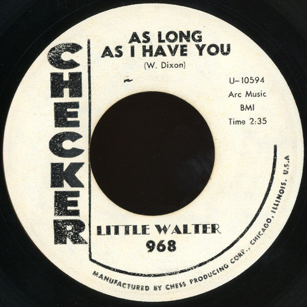 Little Walter : I Don't Play / As Long As I Have You (7", Promo)