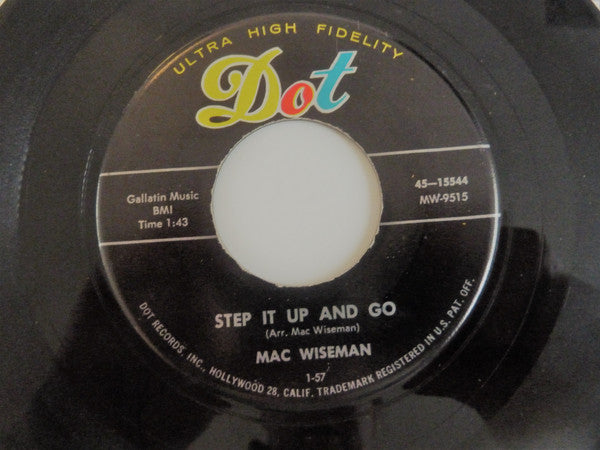 Mac Wiseman : Step It Up And Go / Sundown (7", Single)
