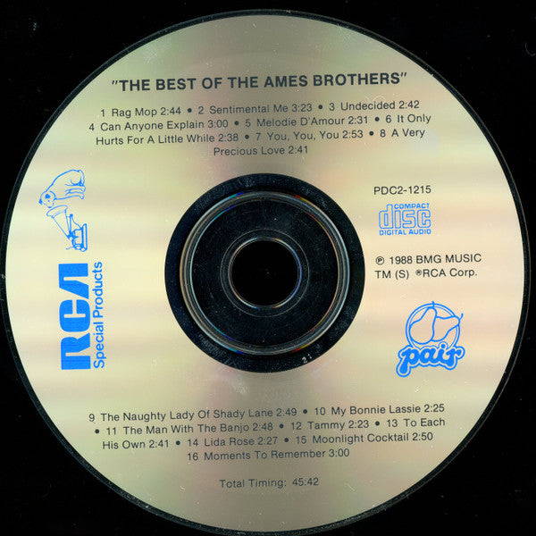 The Ames Brothers : The Best Of The Ames Brothers (CD, Comp, RM)