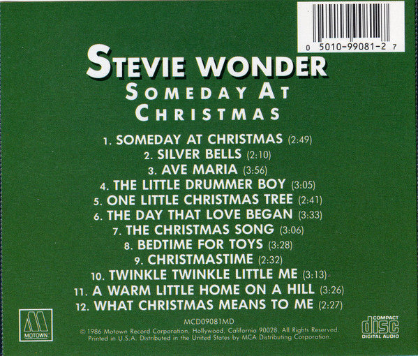 Stevie Wonder : Someday At Christmas (CD, Album, RE)