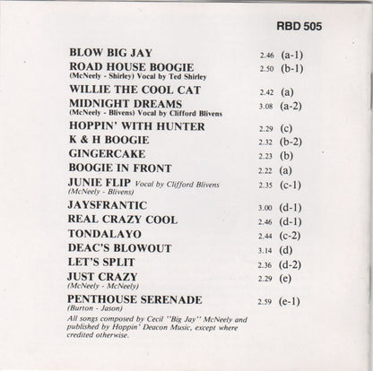 Big Jay McNeely : Roadhouse Boogie (CD, Mono)