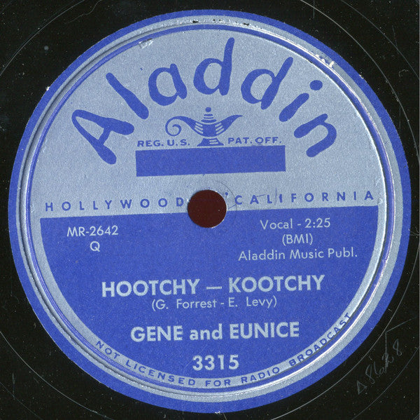 Gene And Eunice : Hootchy - Kootchy / I'll Never Believe In You (Shellac, 10")