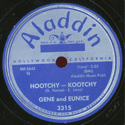 Gene And Eunice : Hootchy - Kootchy / I'll Never Believe In You (Shellac, 10")