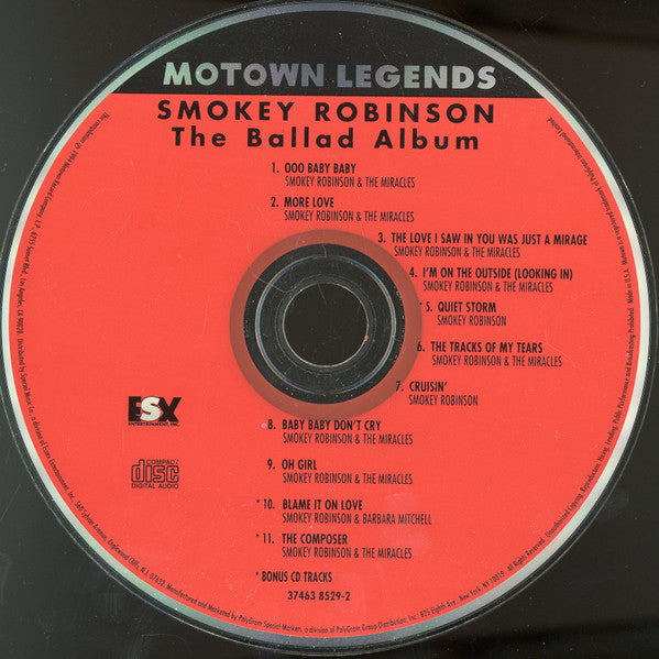 Smokey Robinson : The Ballad Album: Ooo Baby Baby • The Tracks Of My Tears (CD, Comp)