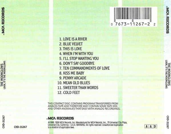 The Moonglows : Look, It's The Moonglows (CD, Album, RE, RM)