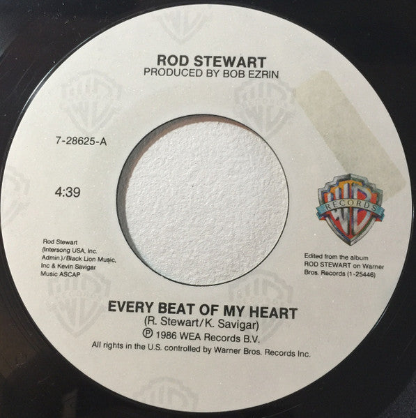 Rod Stewart : Every Beat Of My Heart (7", Single)