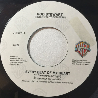 Rod Stewart : Every Beat Of My Heart (7", Single)