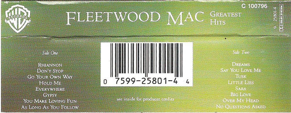 Fleetwood Mac : Greatest Hits (Cass, Comp, Club, Whi)