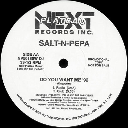 Salt 'N' Pepa : Expression '92 / Do You Want Me '92 (12", Promo)