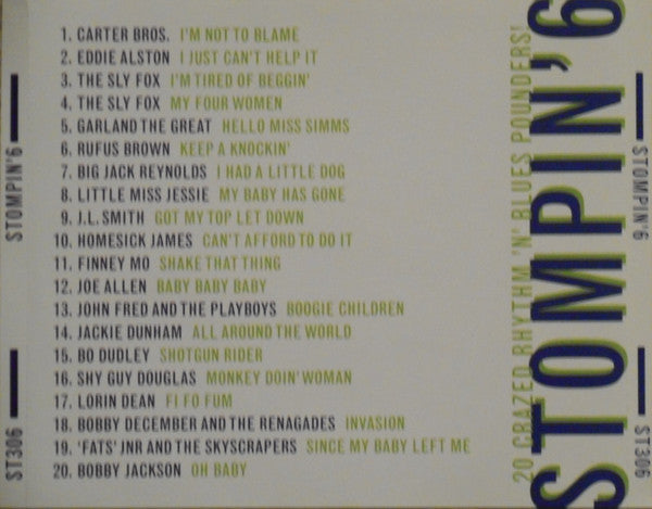 Various : Stompin' 6 - 20 Crazed Rhythm 'N' Blues Pounders! (CD, Album, Comp)