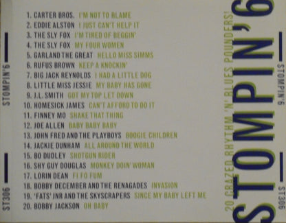 Various : Stompin' 6 - 20 Crazed Rhythm 'N' Blues Pounders! (CD, Album, Comp)