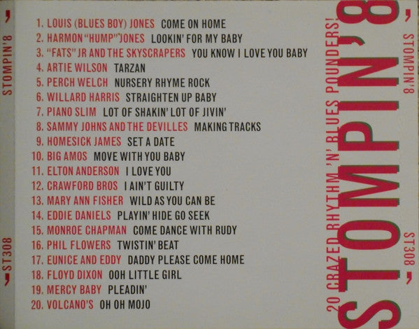 Various : Stompin' 8 - 20 Crazed Rhythm 'N' Blues Pounders! (CD, Album, Comp)