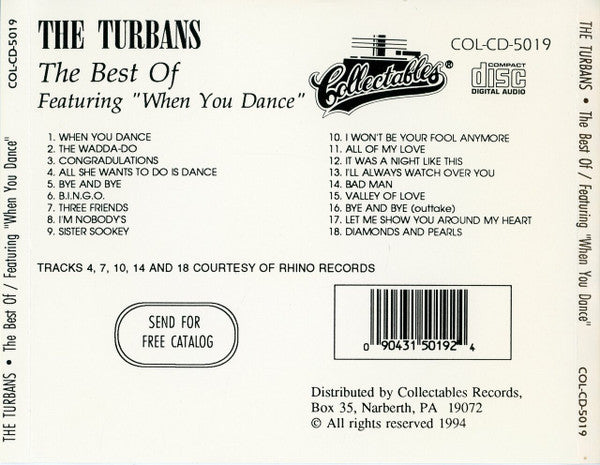 The Turbans : The Best Of The Turbans (Featuring When You Dance) (CD, Comp, RE)