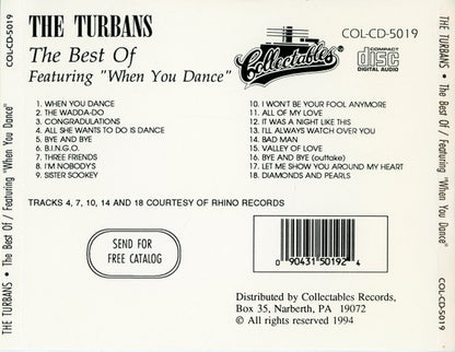 The Turbans : The Best Of The Turbans (Featuring When You Dance) (CD, Comp, RE)