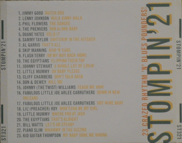 Various : Stompin' 21 - 23 Crazed Rhythm 'N' Blues Pounders! (CD, Album, Comp)