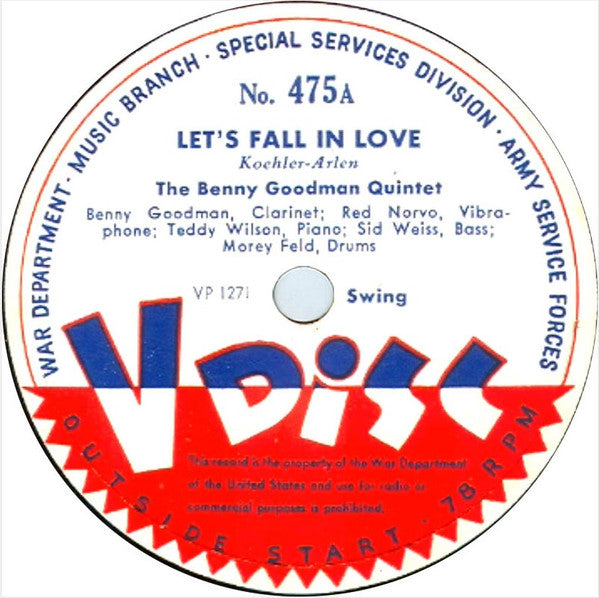 The Benny Goodman Quintet / Muggsy Spanier And His V-Disc All Stars : Let's Fall In Love / Squeeze Me (12")