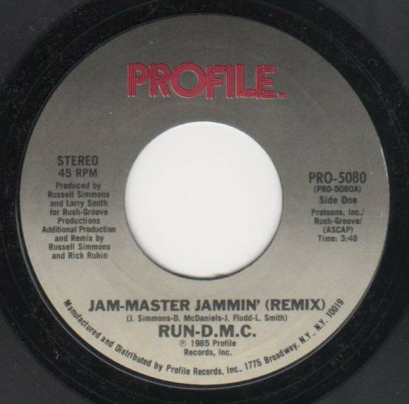 Run-DMC : Jam-Master Jammin' (Remix) (7", Styrene)