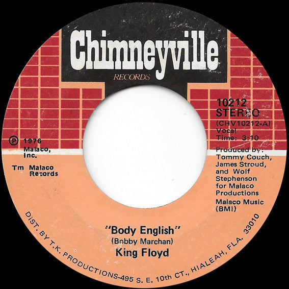 King Floyd : Body English / I Really Love You (7", Styrene)