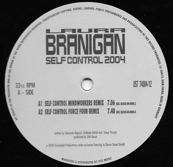 Laura Branigan : Self Control 2004 (12", Single)