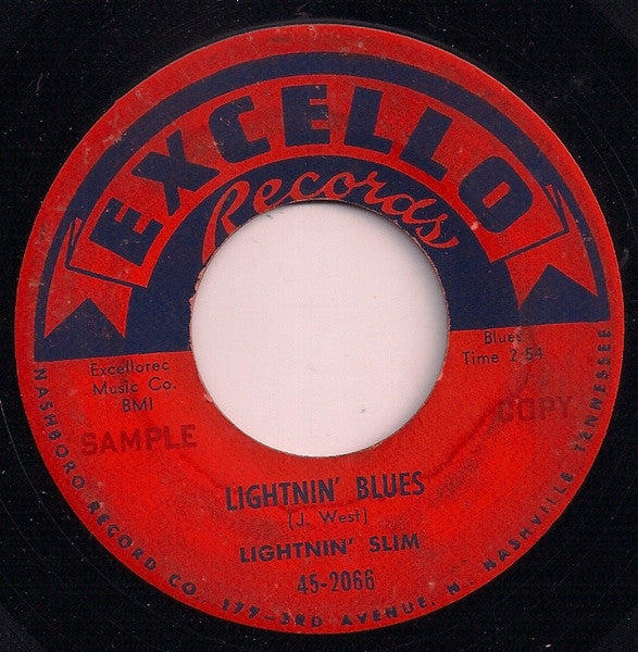 Lightning Slim :  I Can't Be Successful / Lightnin' Blues (7", Promo)