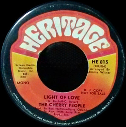 Cherry People : Light Of Love (7", Mono, Promo)