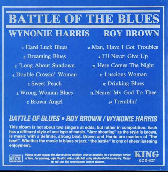 Wynonie Harris / Roy Brown : Battle Of The Blues, Volume 2 (CD, Album, Comp)