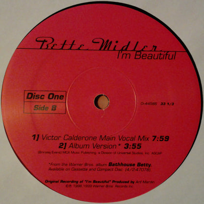 Bette Midler : I'm Beautiful (2x12")