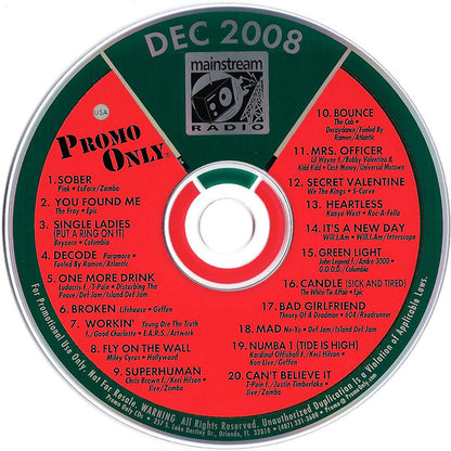 Various : Promo Only Mainstream Radio: December 2008 (CD, Comp, Promo)