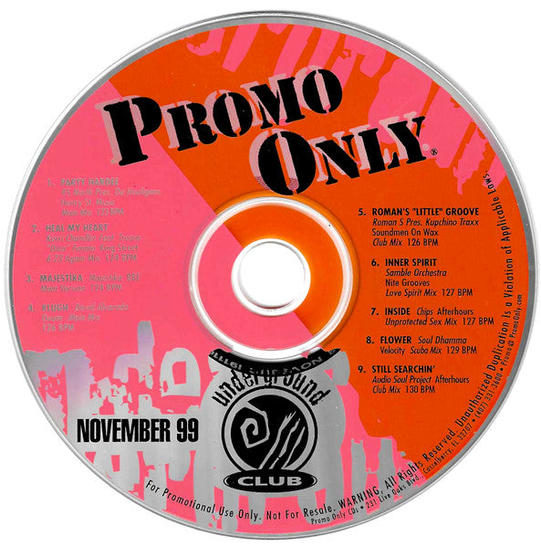 Various : Promo Only Underground Club November 99 (CD, Comp, Promo)