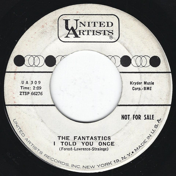 The Fantastics (5) : Dancing Doll / I Told You Once (7", Promo)
