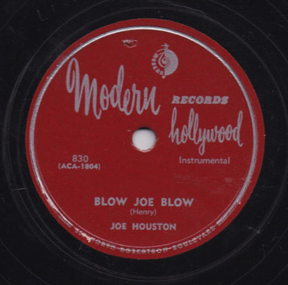 Joe Houston : Come Back Baby / Blow Joe Blow (Shellac, 10")