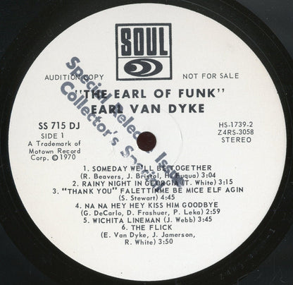 Earl Van Dyke : The Earl of Funk (LP, Album, Promo, Ind)