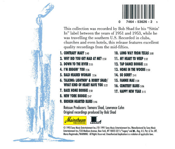 Lightnin' Hopkins : Sittin' In With Lightnin' Hopkins (CD, Comp)