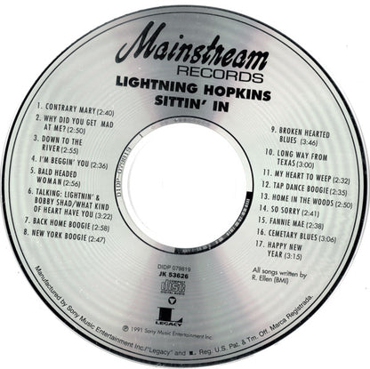 Lightnin' Hopkins : Sittin' In With Lightnin' Hopkins (CD, Comp)