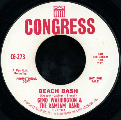 Geno Washington & The Ram Jam Band : Hi! Hi! Hazel / Beach Bash (7", Promo, Styrene)